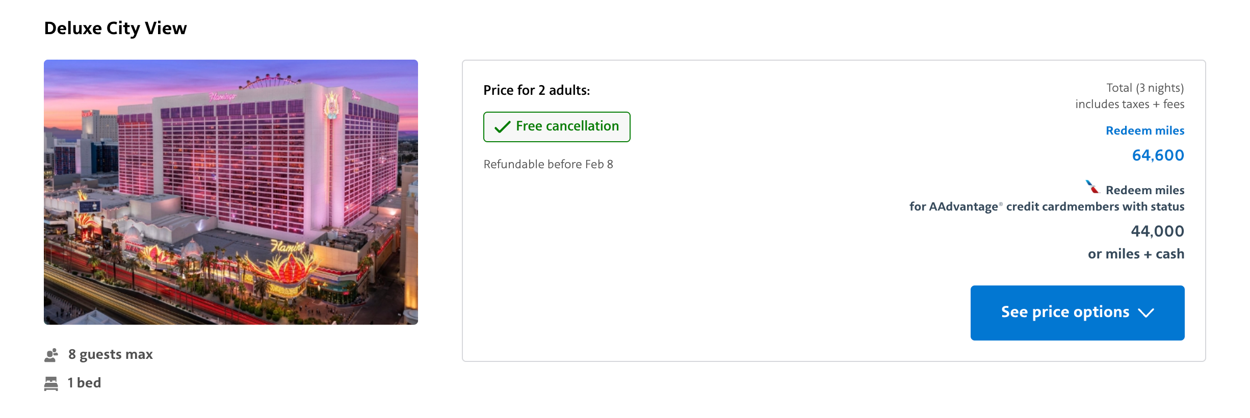 AAdvantage hotels screenshot