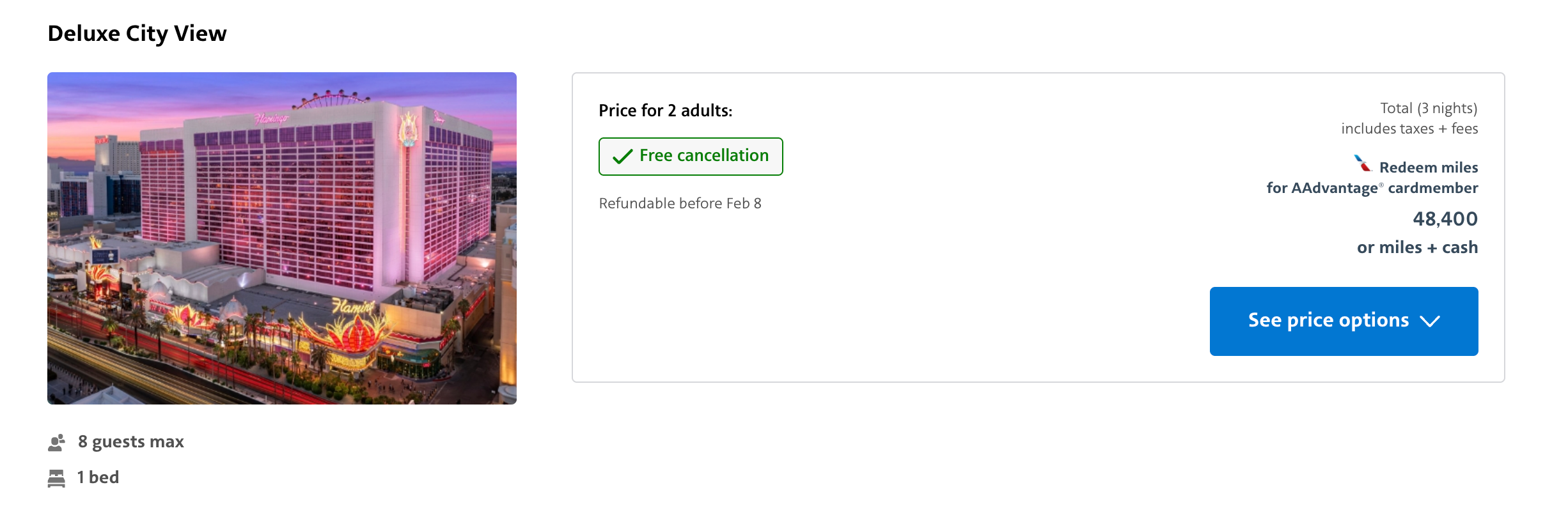 AAdvantage hotels screenshot