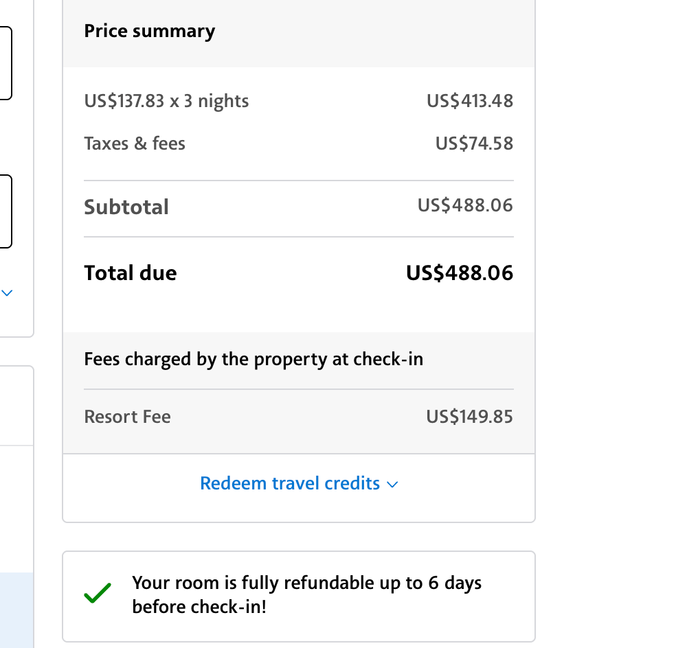 AAdvantage hotels screenshot
