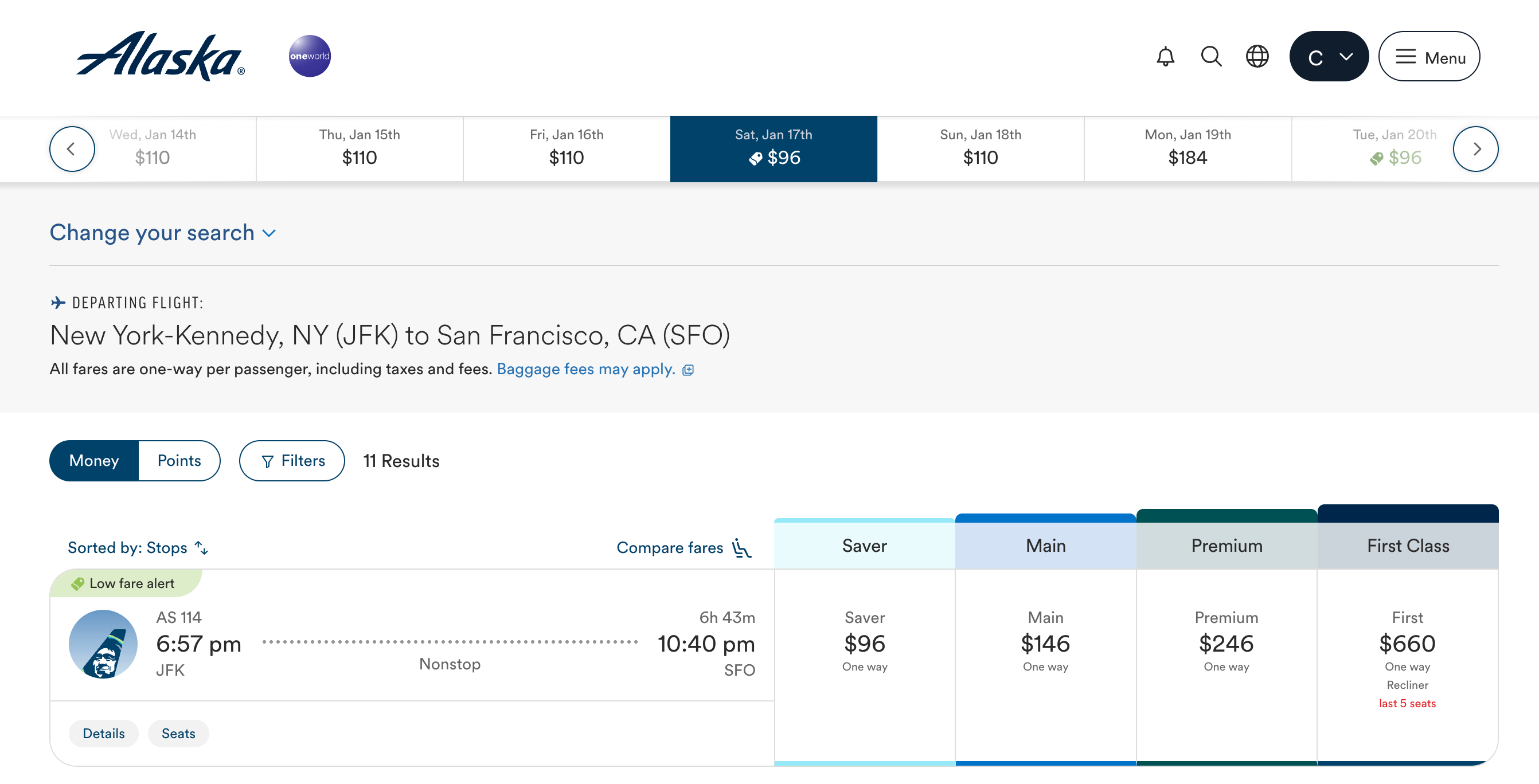 Alaska Airlines Cyber Monday landing page.