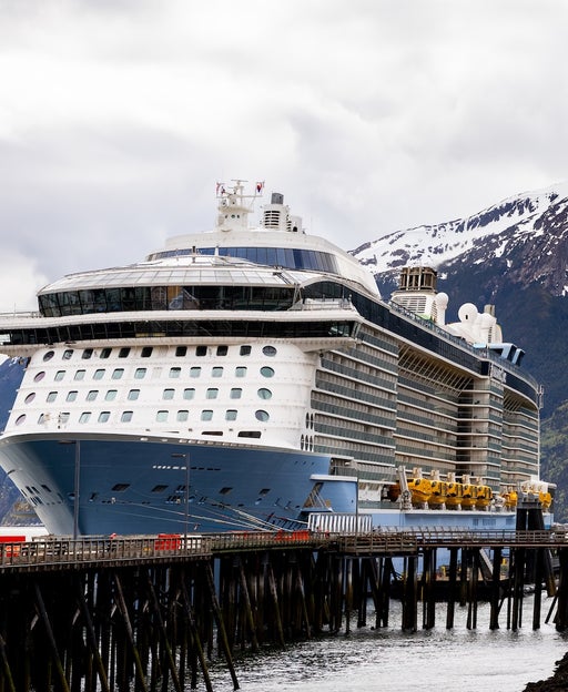 Royal Caribbean's Anthem of the Seas ship in Sitka, AK.