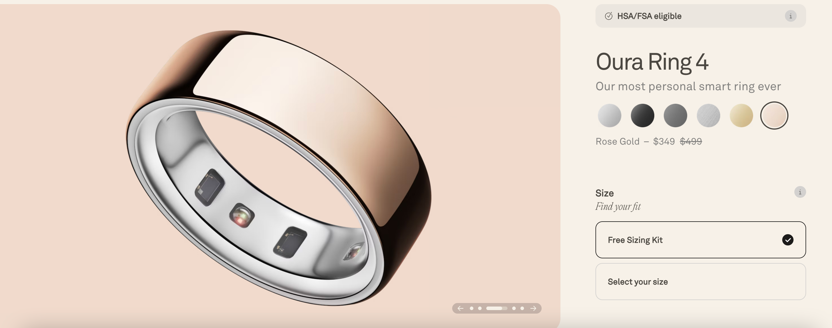 oura ring rose gold