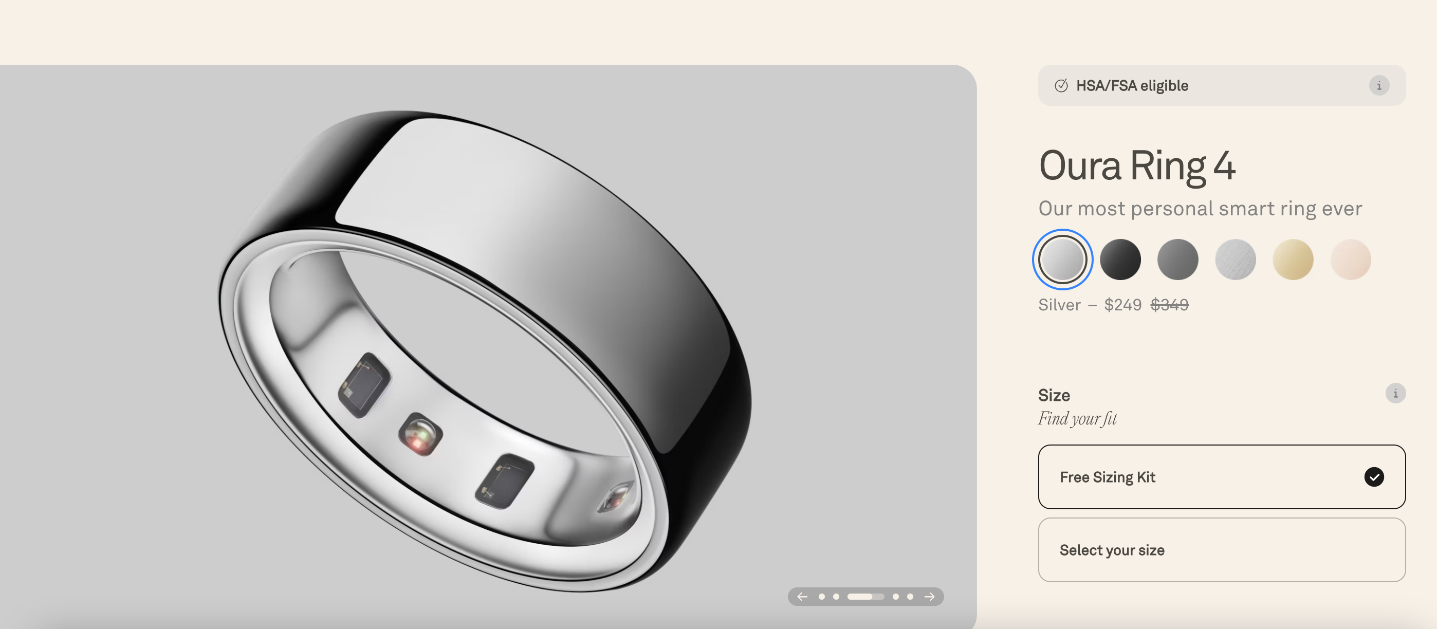 oura ring silver