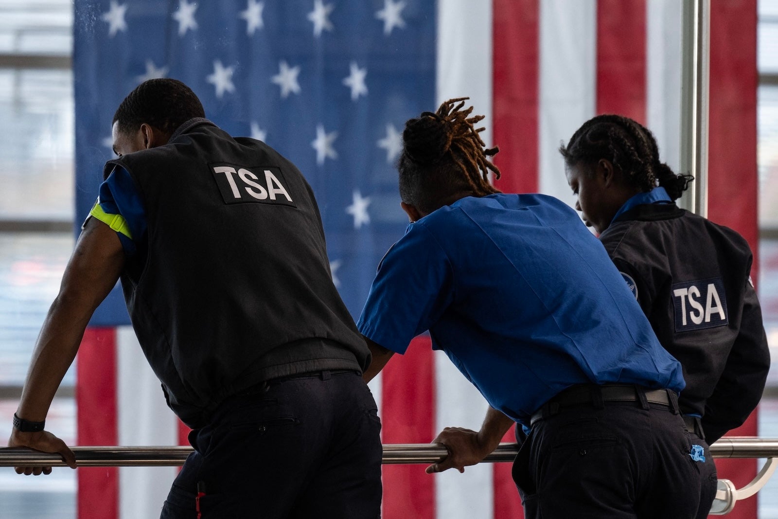 TSA officers on duty at Ronald Reagan Washington National Airport (DCA)