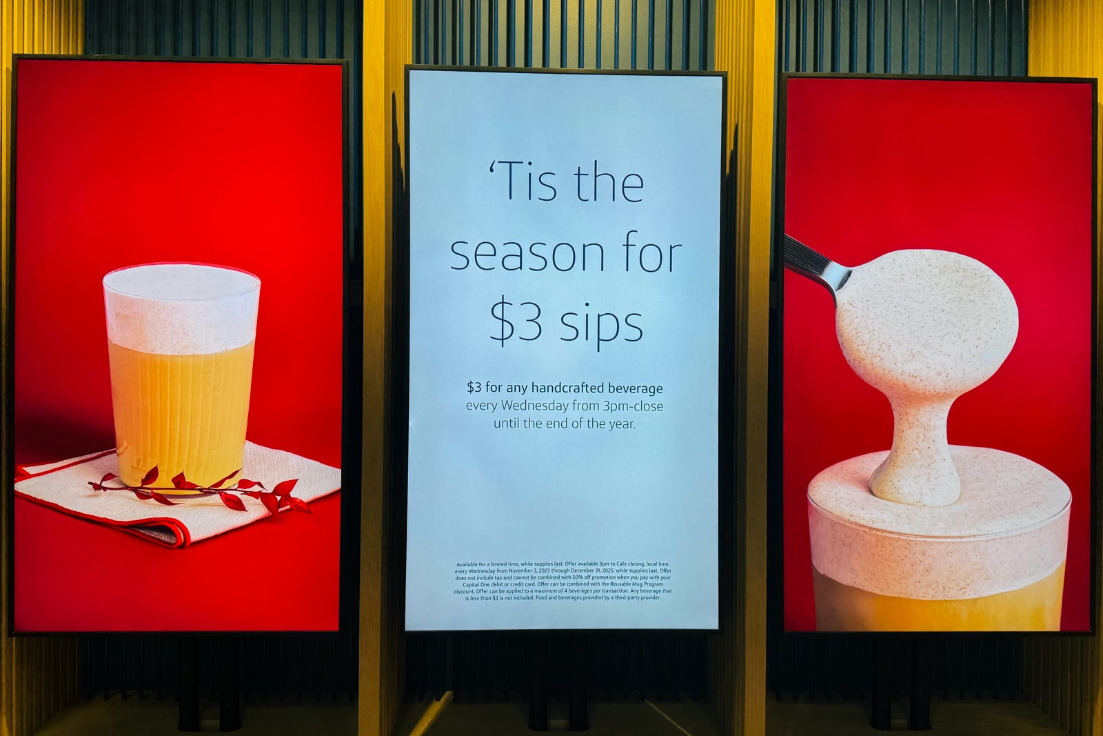 Capital One Cafe digital signage