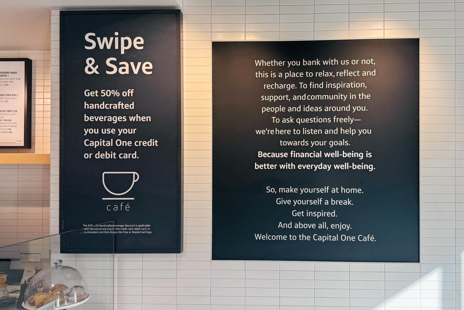 Capital One Cafe signage