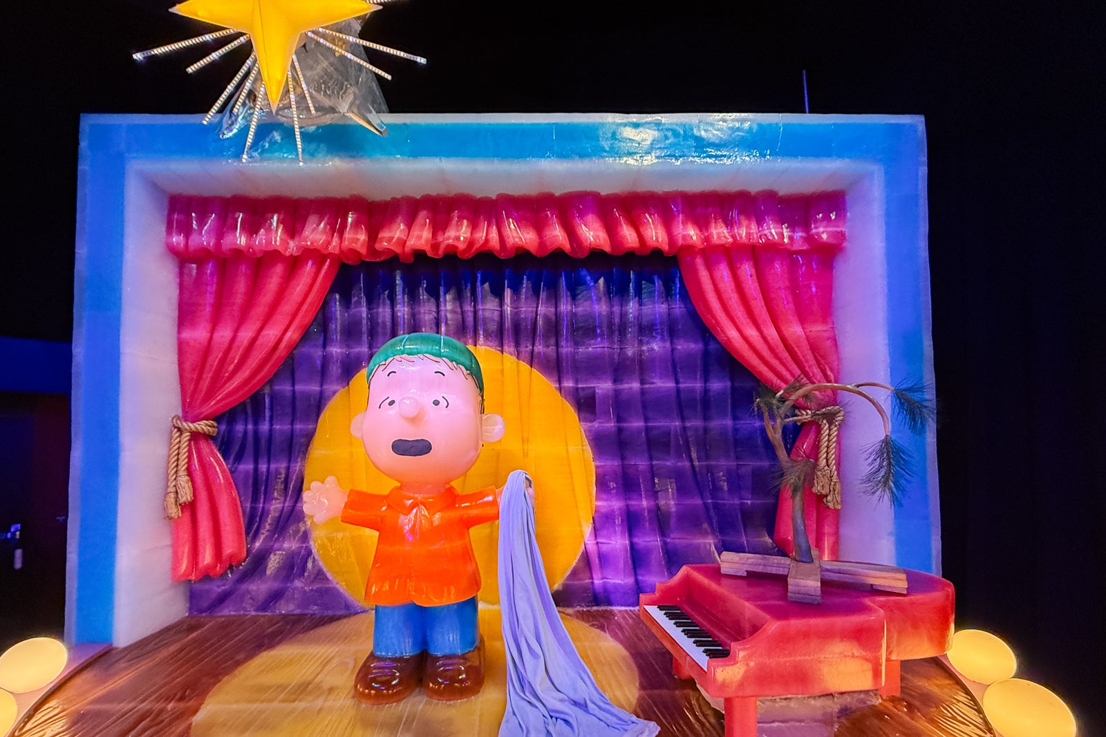 Charlie Brown ice carving