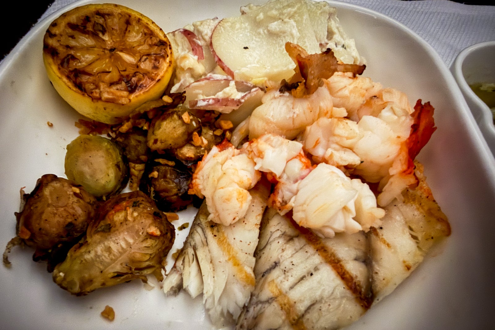 United inaugural SFO-ADL flight food
