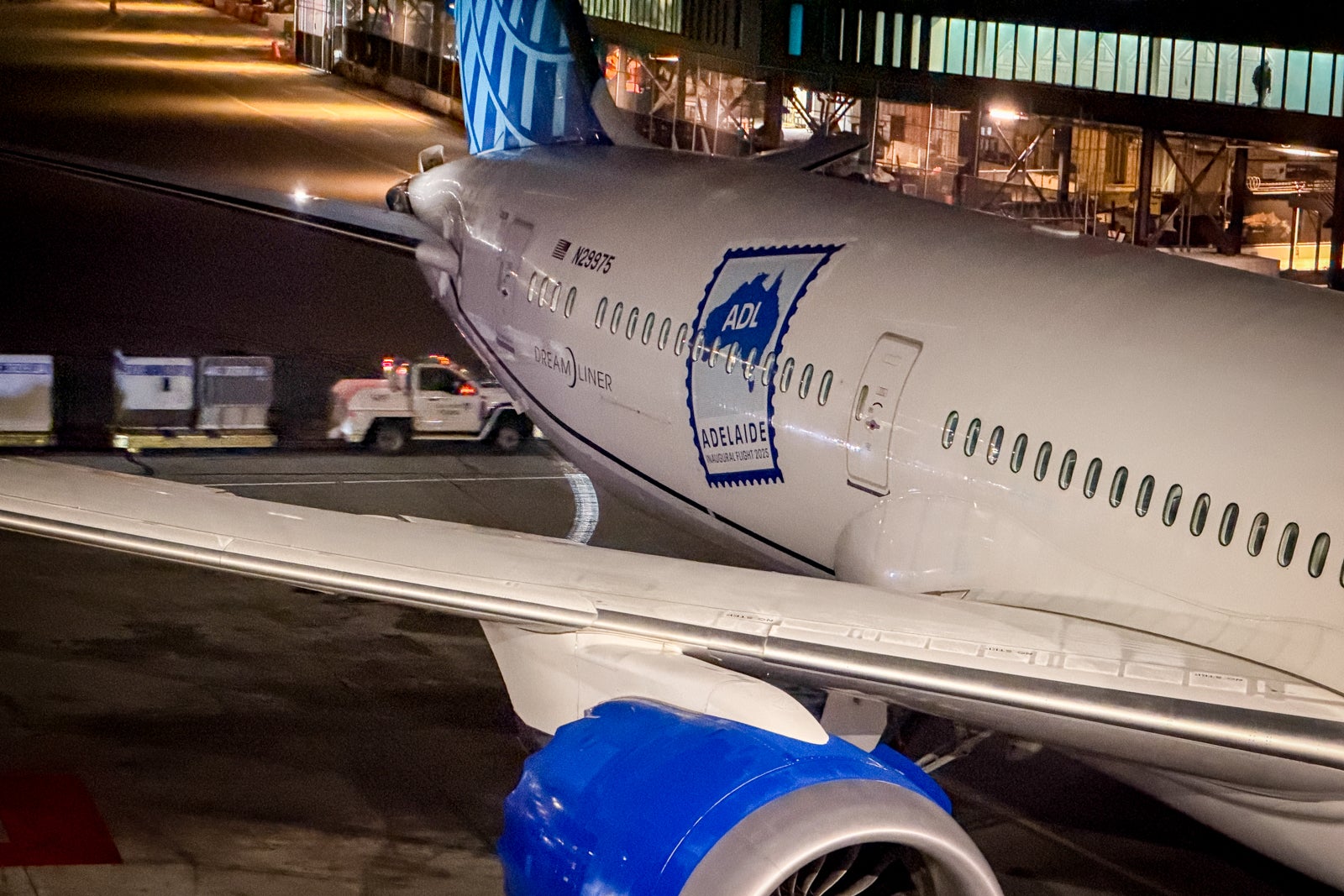 Adelaide, Australia plane livery on United 787-900