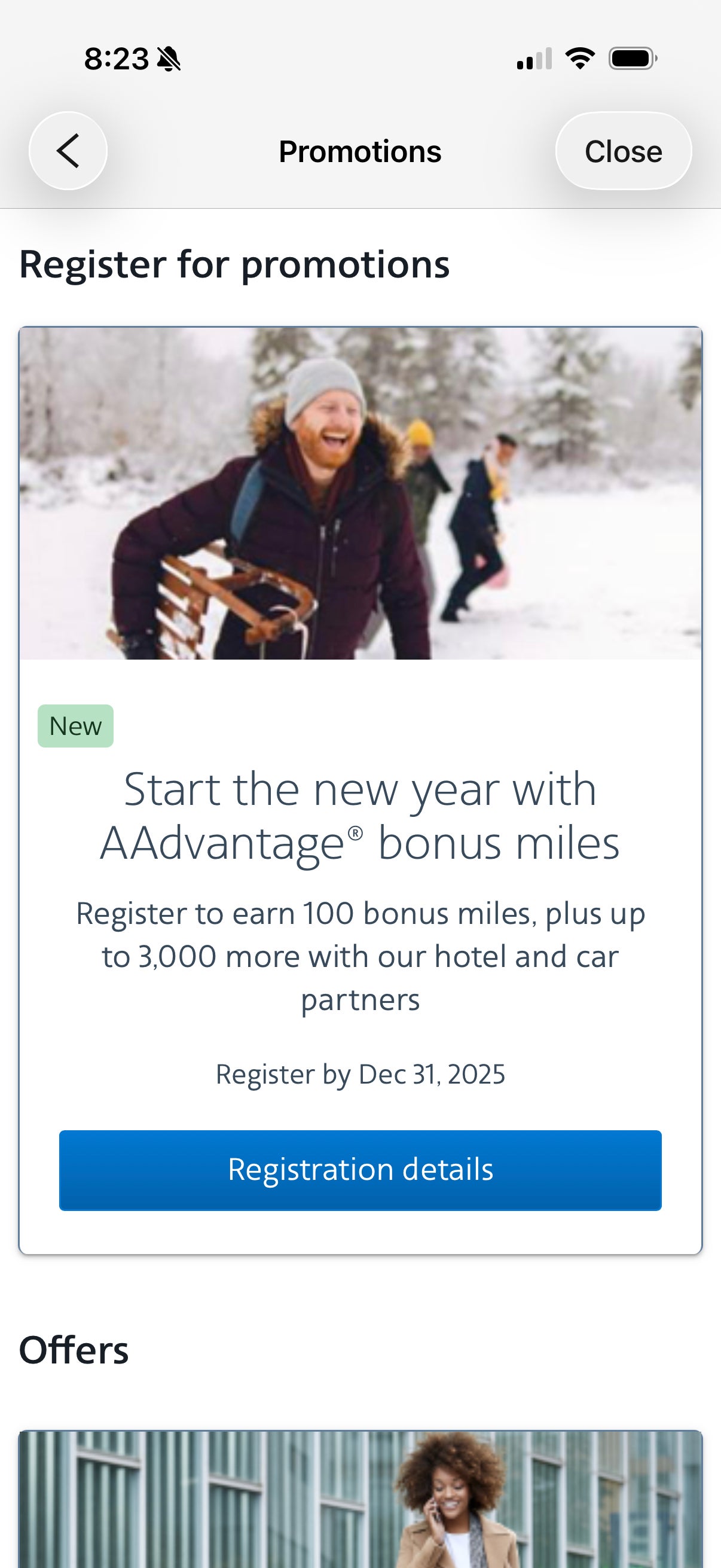 New American Airlines AAdvantage promotion.