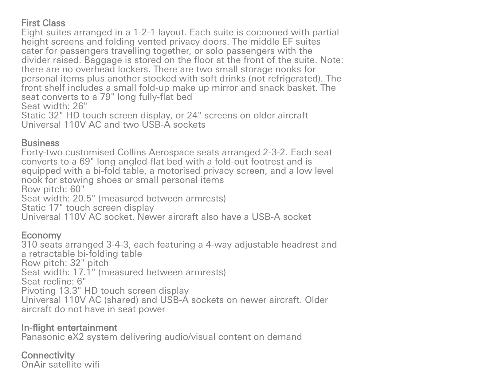AeroLOPA details for an Emirates flight. 