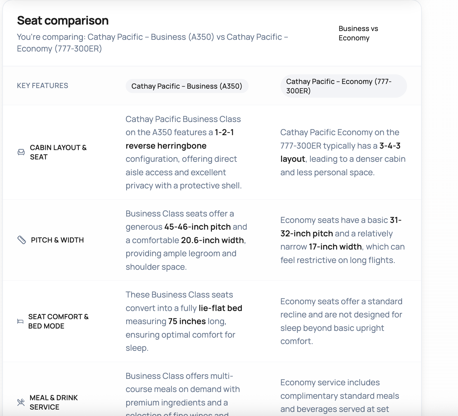 SeatCompare.ai search screens.