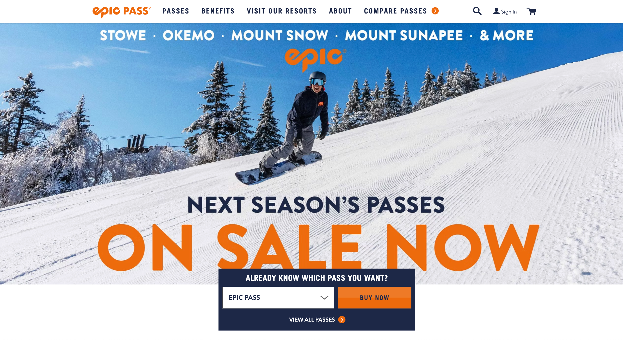 Epic Passes now on sale for the 2026/2027 season.