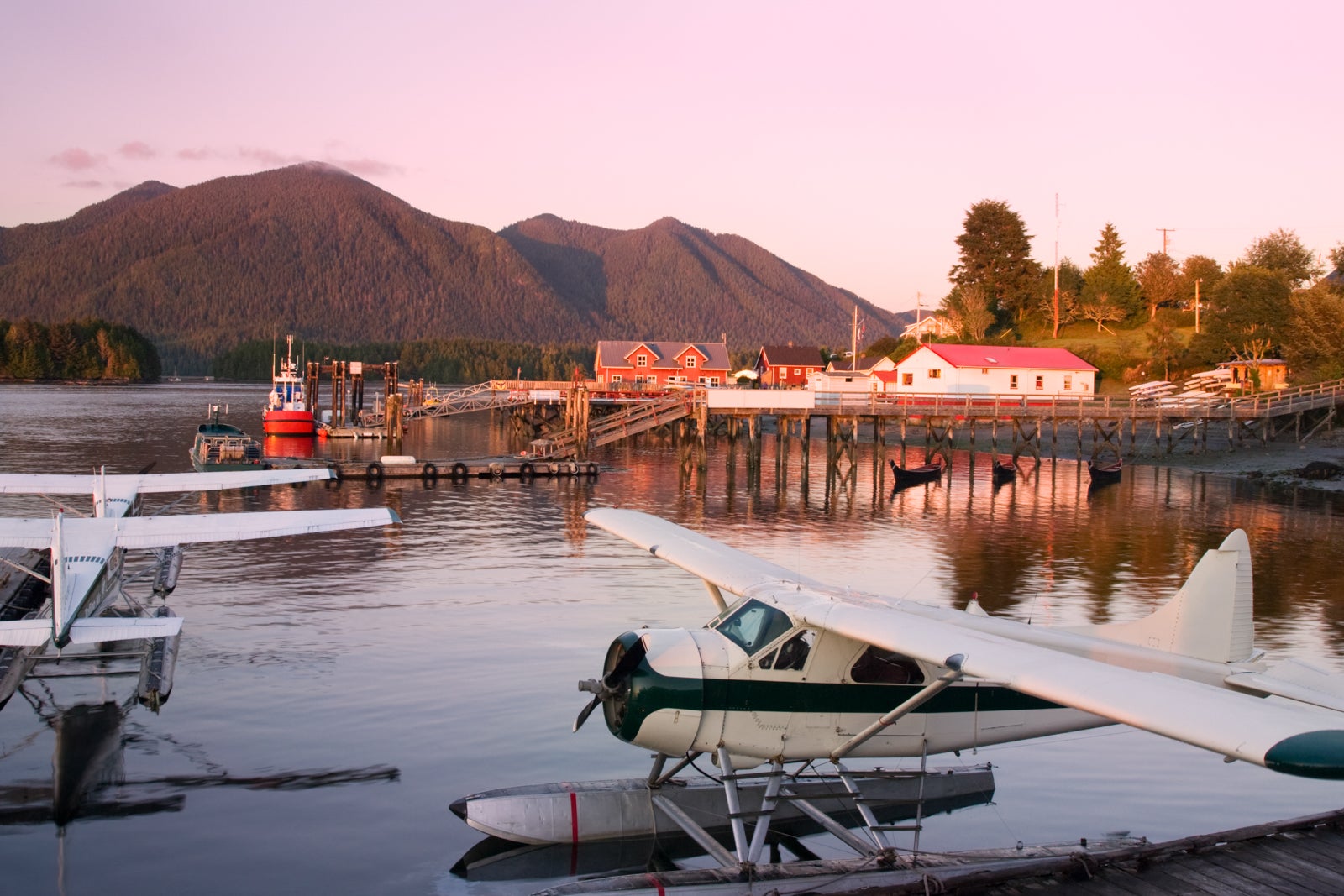 Sunset over Tofino Harbor, BC, Canada