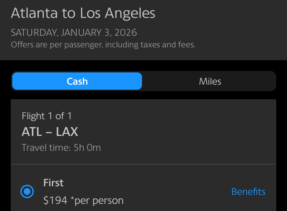 Instant upgrade offer in the AAdvantage app