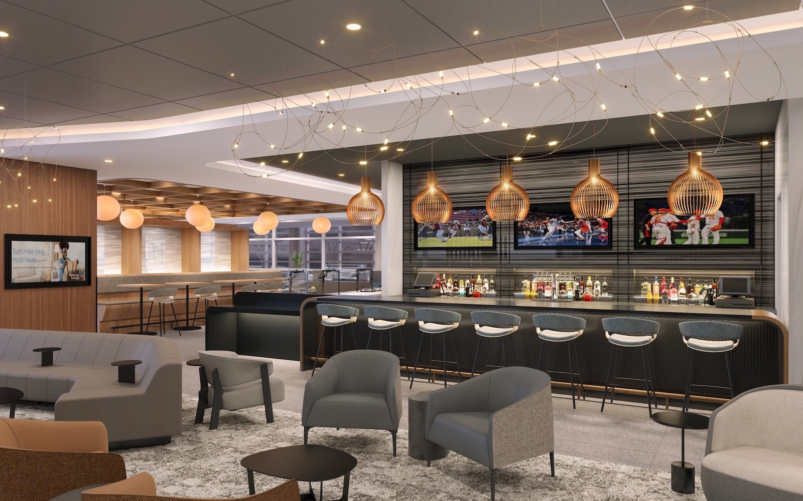 Rendering of new lounge space