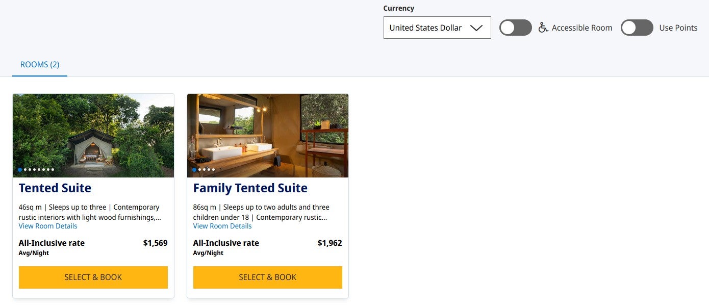 Booking a safari through Hyatt
