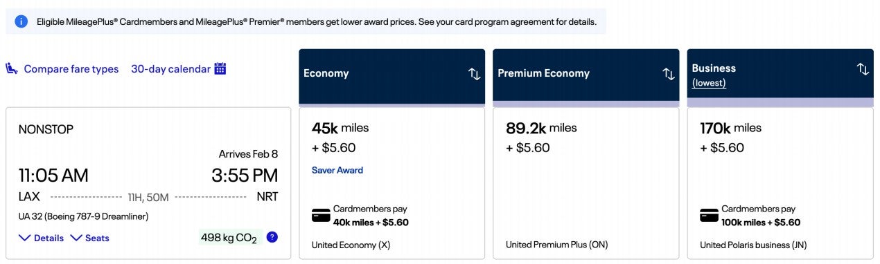 United award pricing without a discount
