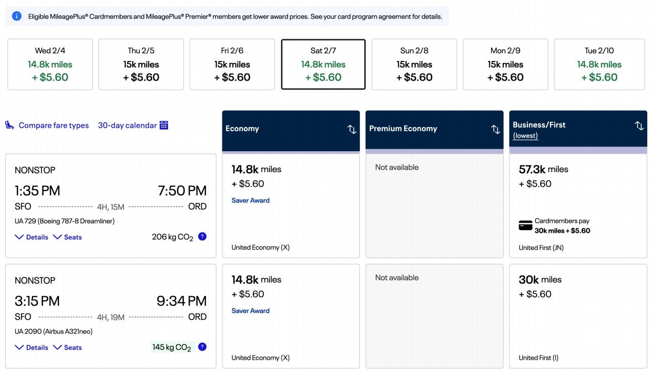 United award pricing discounts