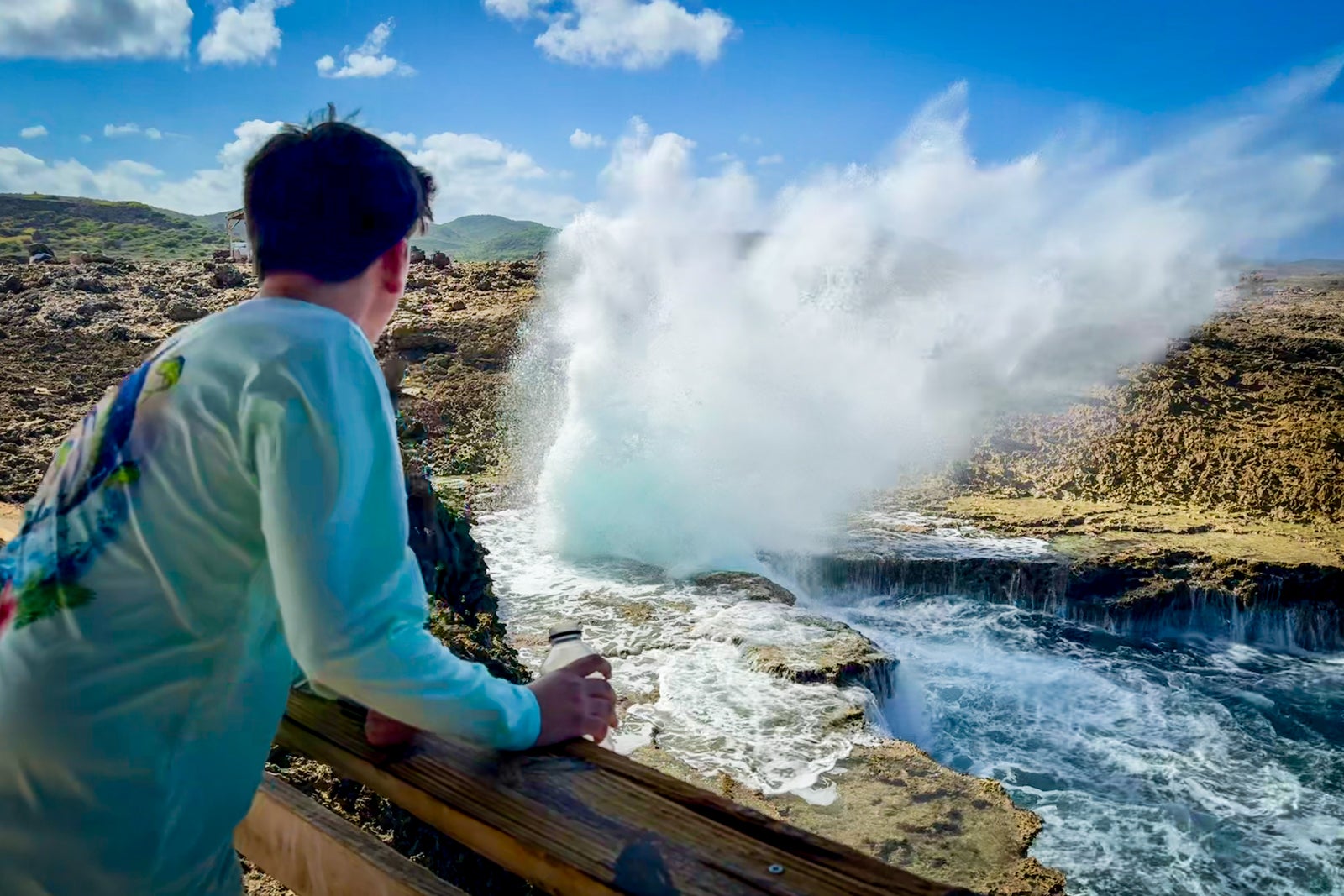 boy looking at the ocean