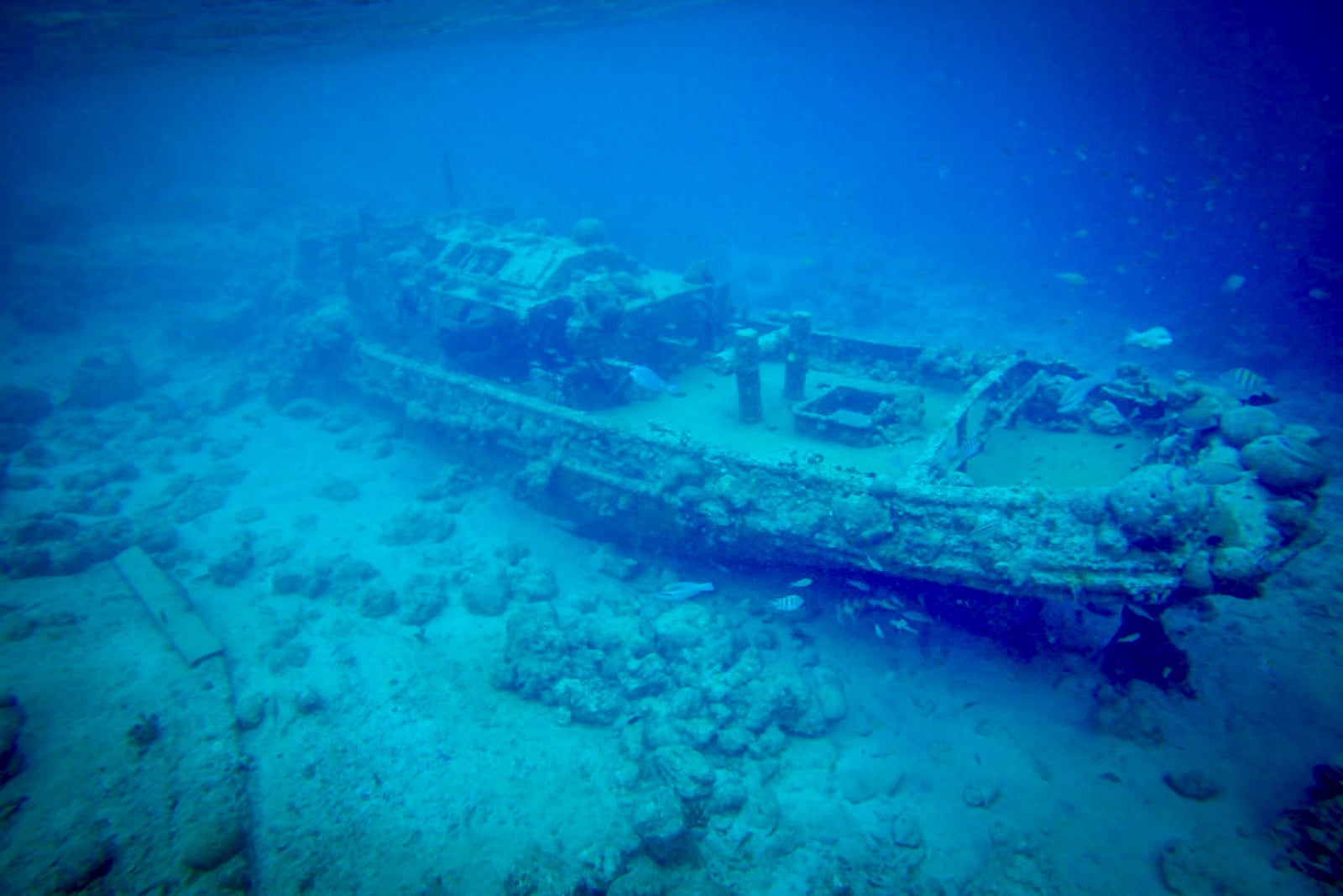 sunken tugboat