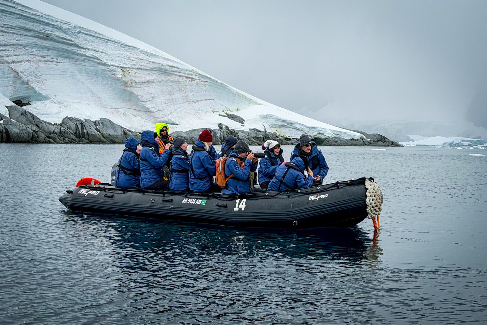 Roald Amundsen passengers on a "wildlife" safar to see penguins, seals and floating ice.