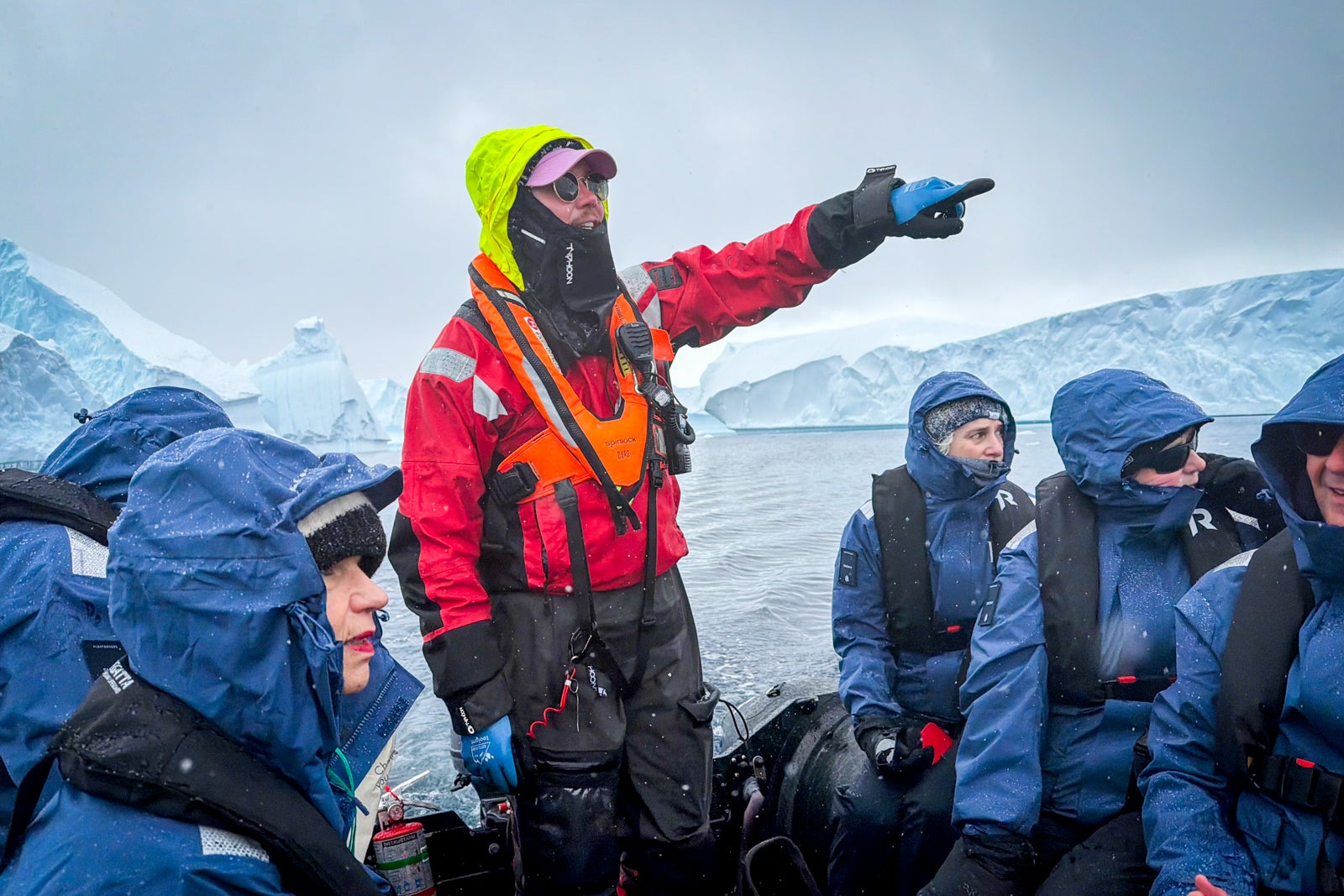 A marine biologist leads a boat-based wildlife safari to see penguins and seals.