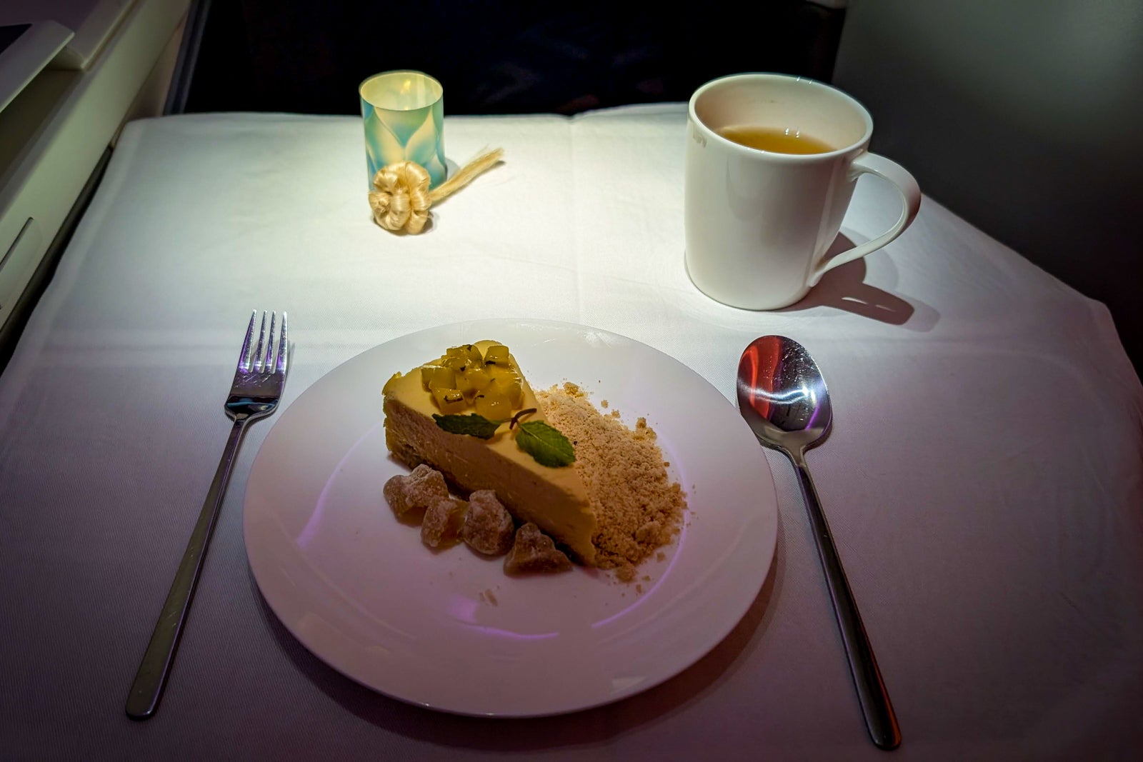 Fiji Airways A350 business class meal