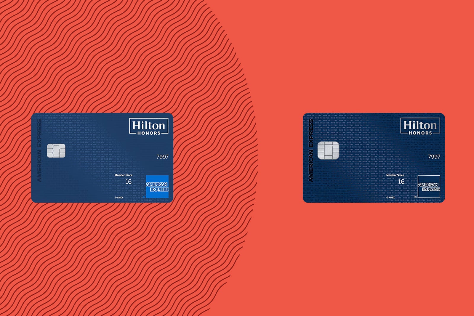 Hilton Aspire and Surpass card art