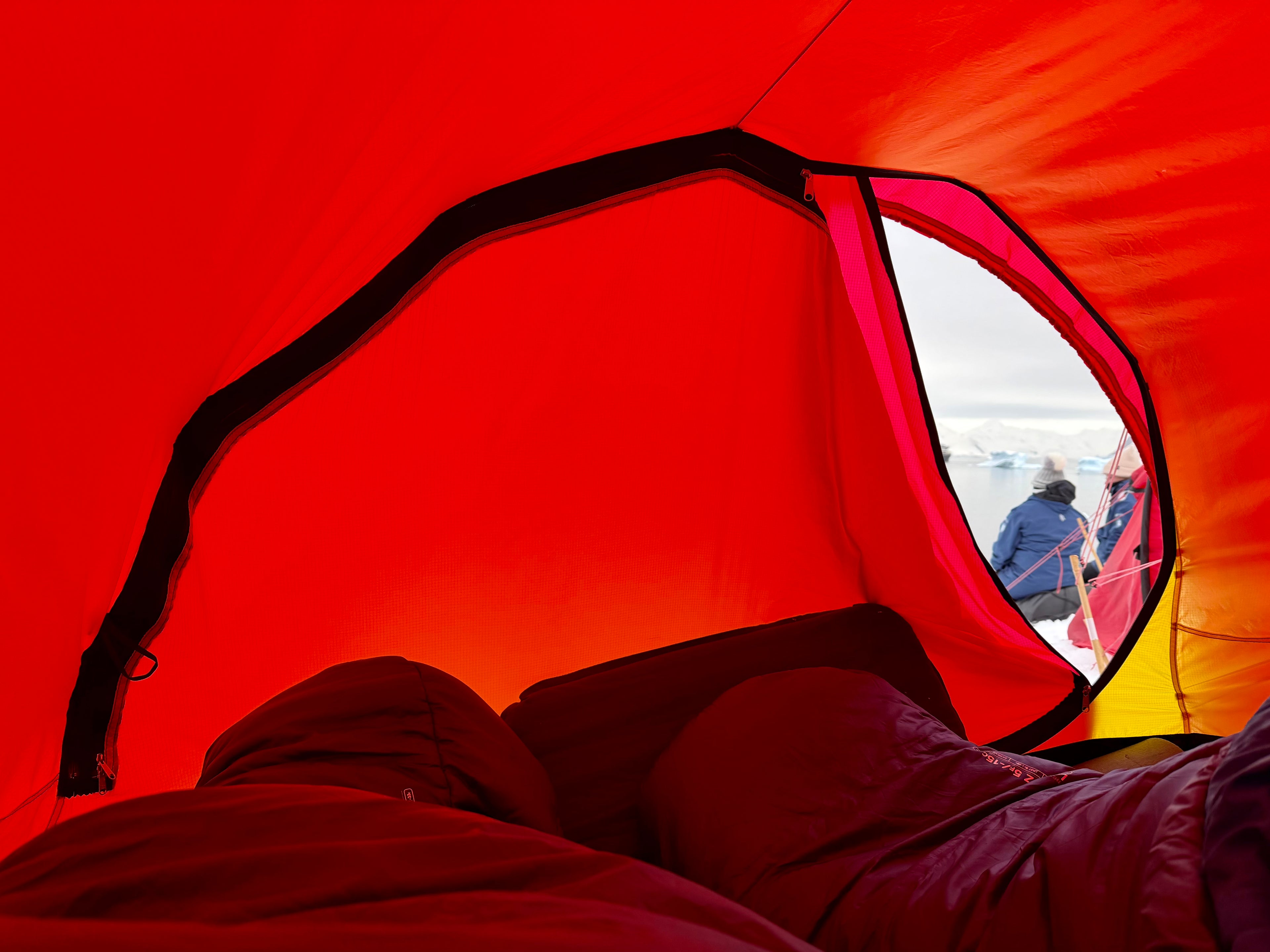 The view from TPG writer Gene Sloan's tent in Antarctica.