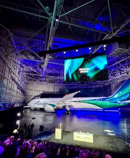 Alaska Airlines debuts 'historic' first twin-aisle plane, confirms premium economy plans