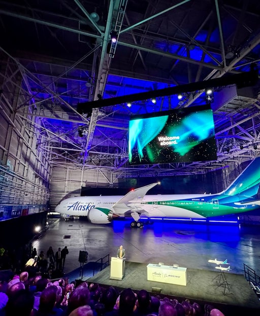 Alaska Airlines debuts 'historic' first twin-aisle plane, confirms premium economy plans