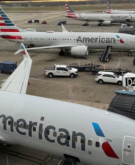 American Airlines aircraft at Charlotte Douglas International Airport (CLT).