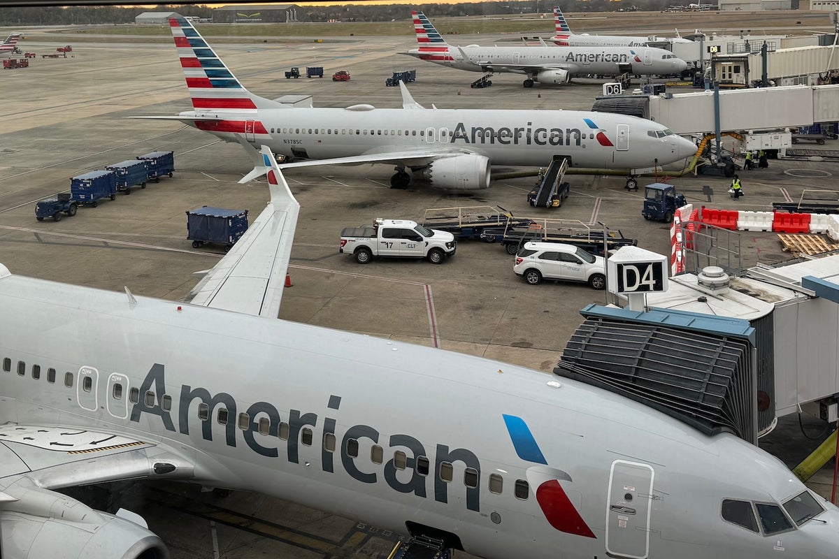 American Airlines aircraft at Charlotte Douglas International Airport (CLT).