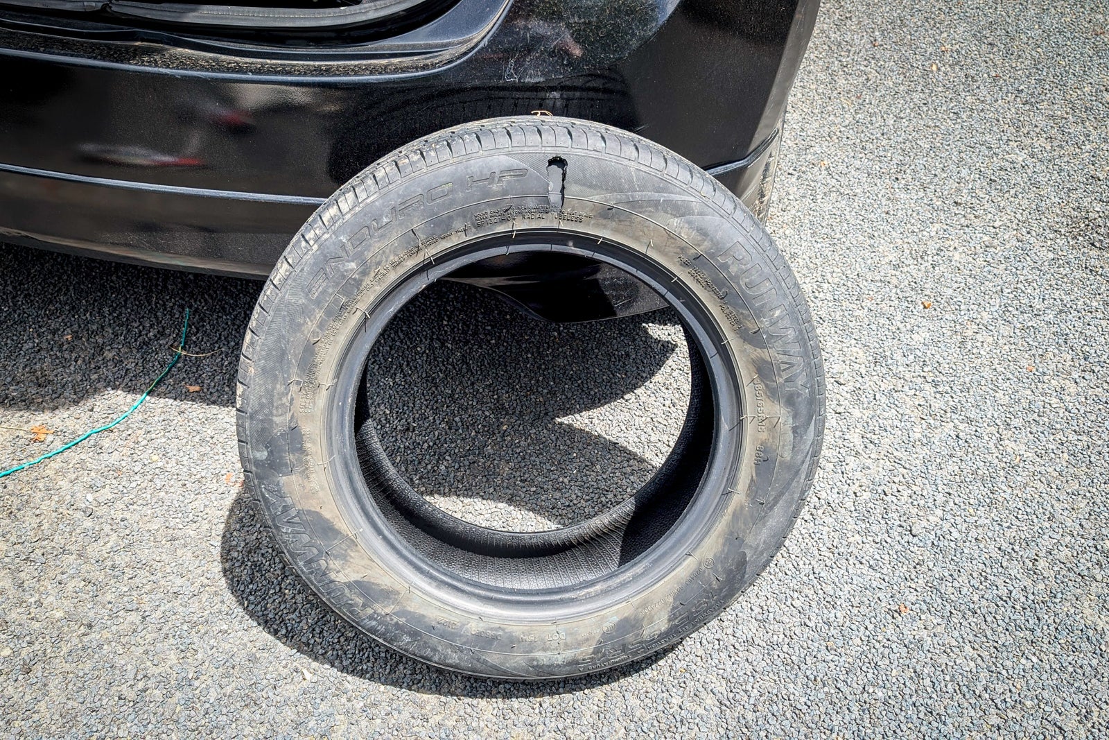 Punctured tire