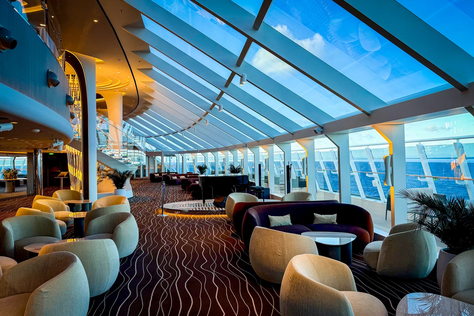 The Top Sail Lounge in the Yacht Club on MSC World America