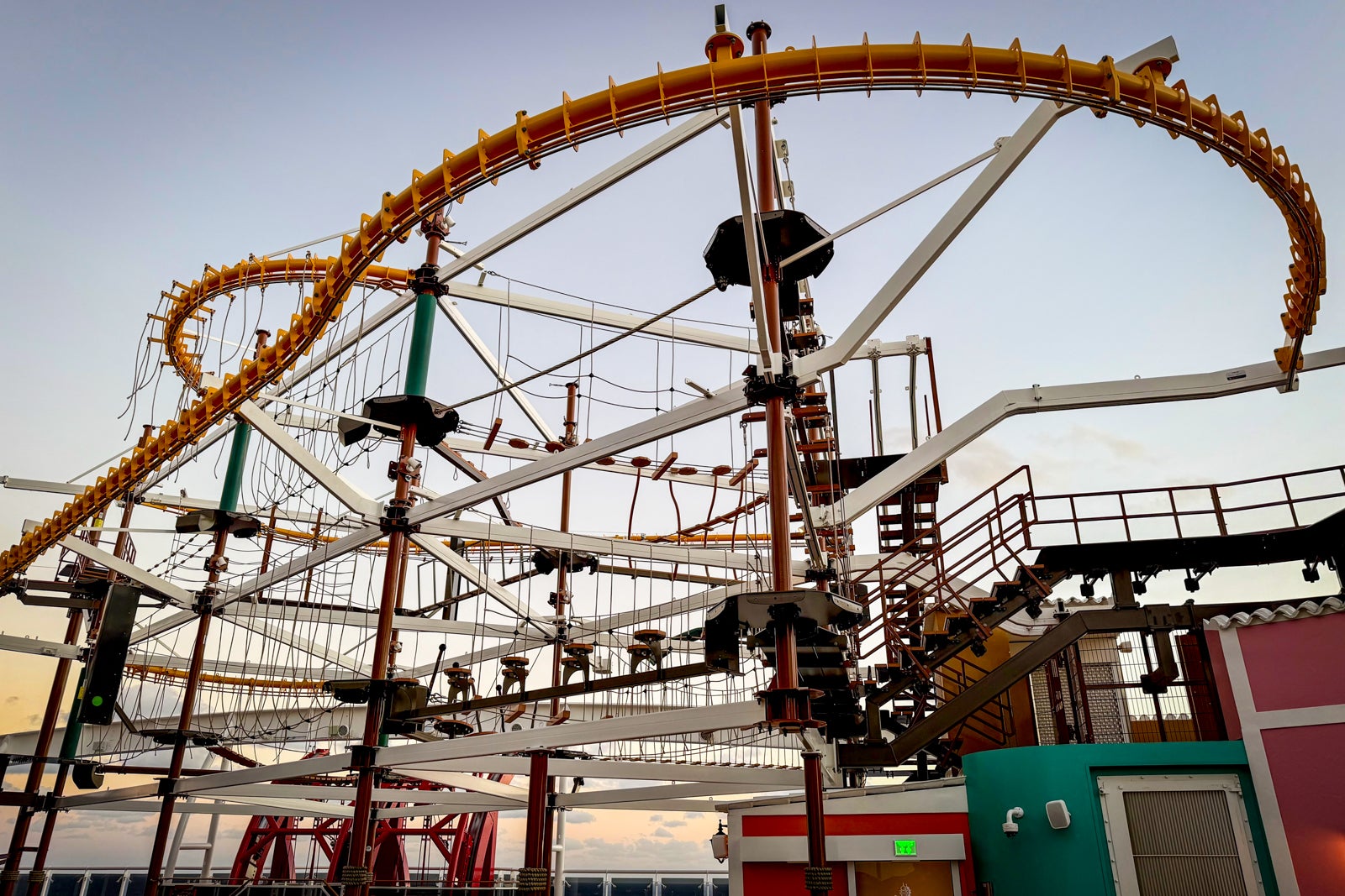 The Adventure Trail ropes course on MSC World America