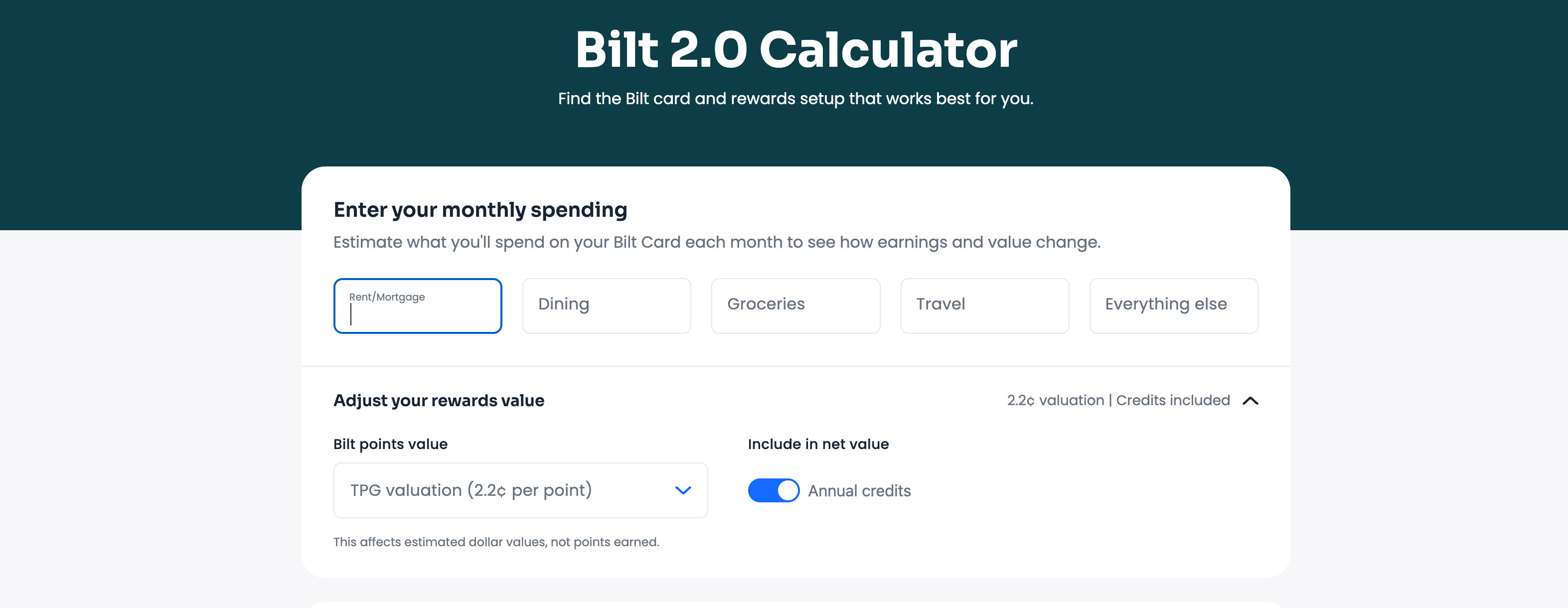 New TPG Bilt calculator helps you easily maximize the Bilt 2.0 program