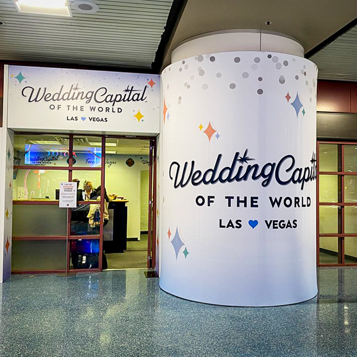 Lovebirds can get a marriage license at this airport pop-up in Las Vegas