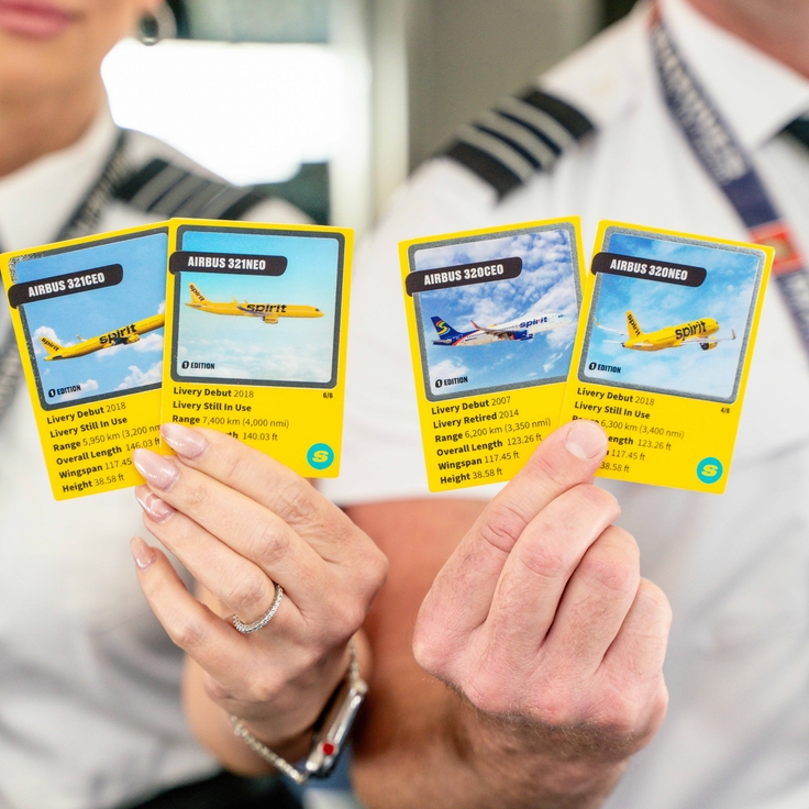 Spirit Airlines launches new inflight trading cards