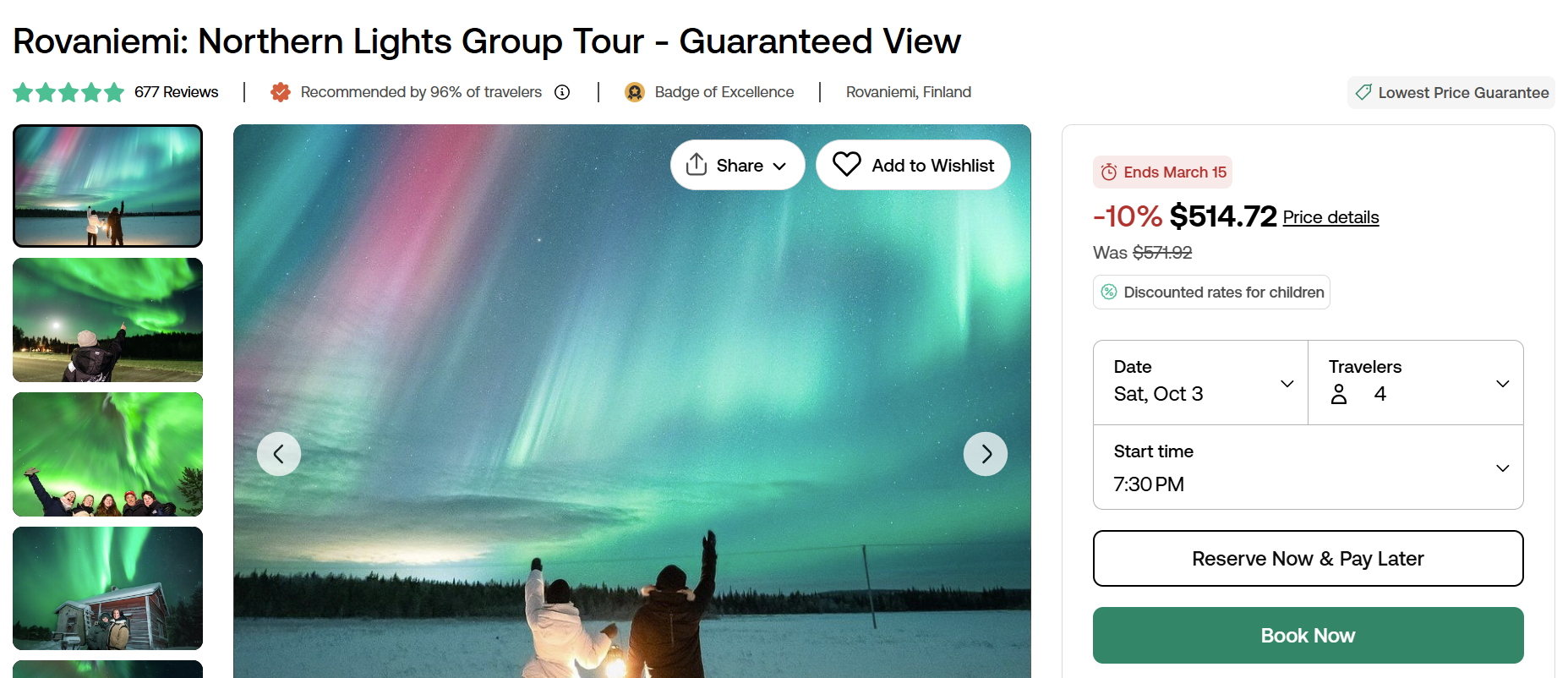 Viator northern lights tour