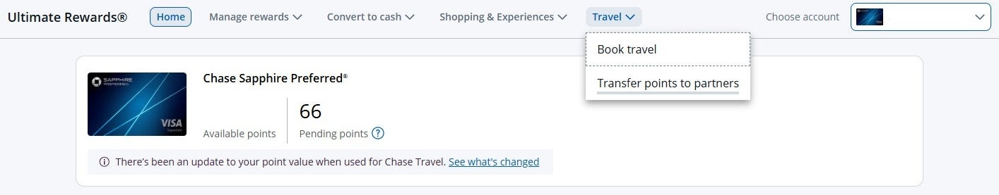 Transfer Chase points to Hyatt