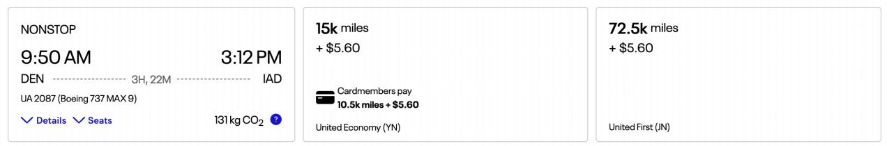 United award pricing