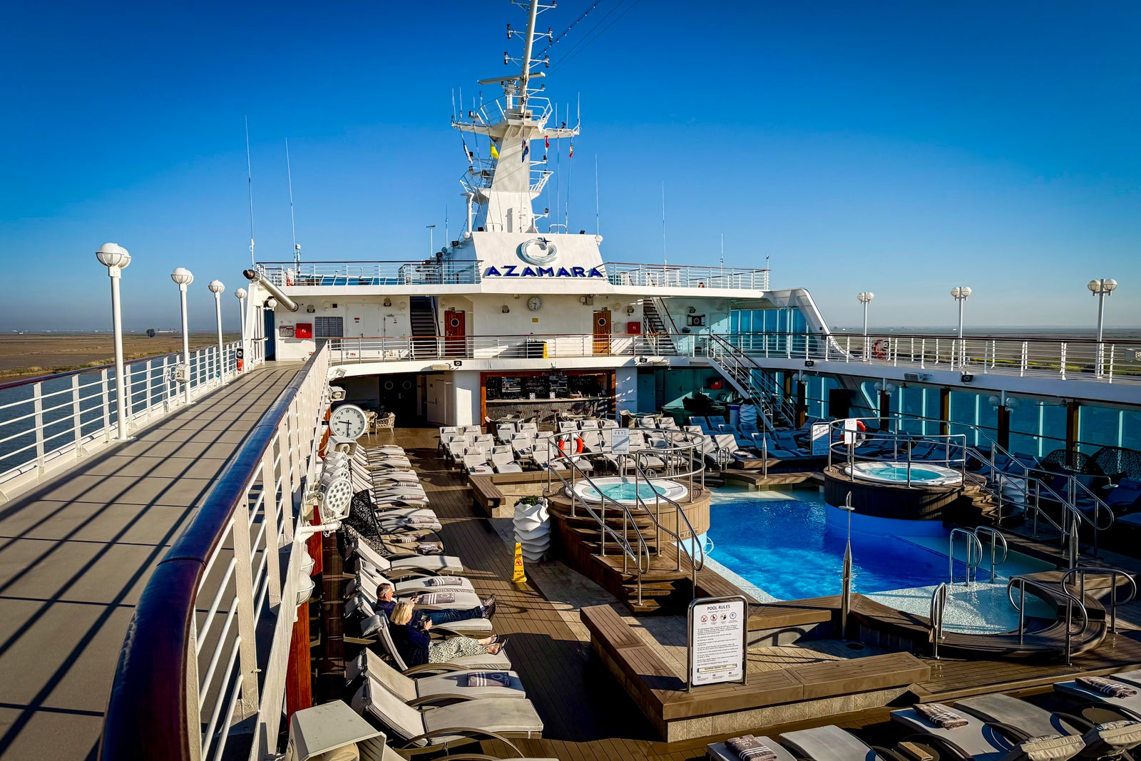 The top deck of Azamara Journey.