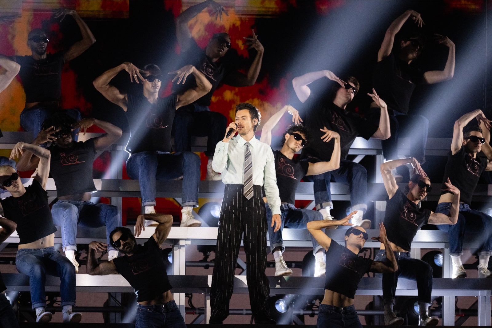 Harry Styles performing at Brit Awaards