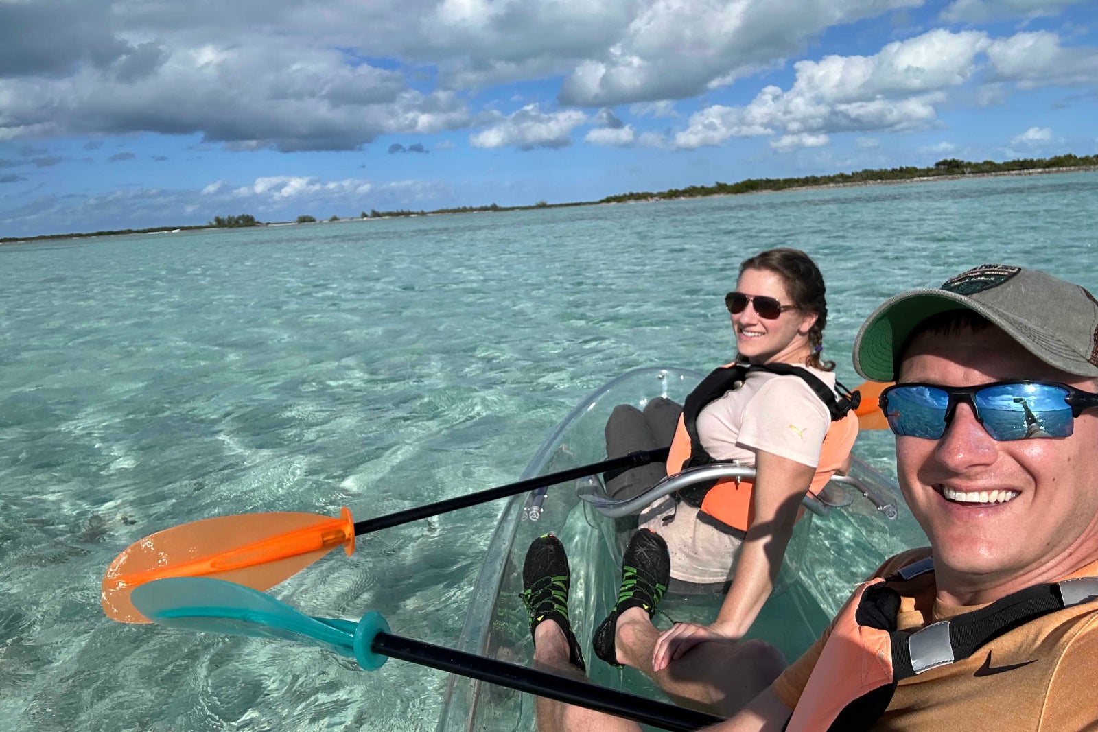 rachel and partner kayaking