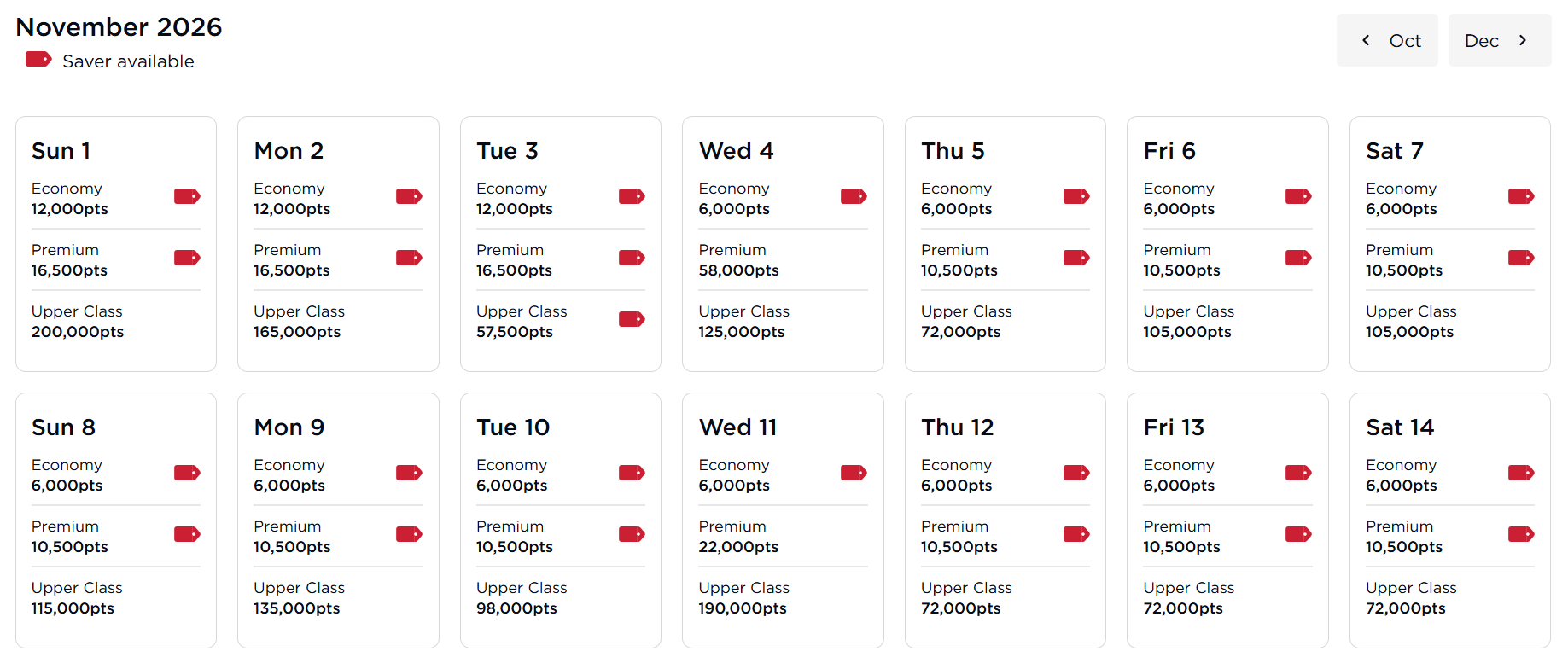 Virgin reward seat checker IAD-LHR Nov 2026