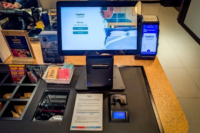 Caption by Hyatt Central Sydney check-in kiosk