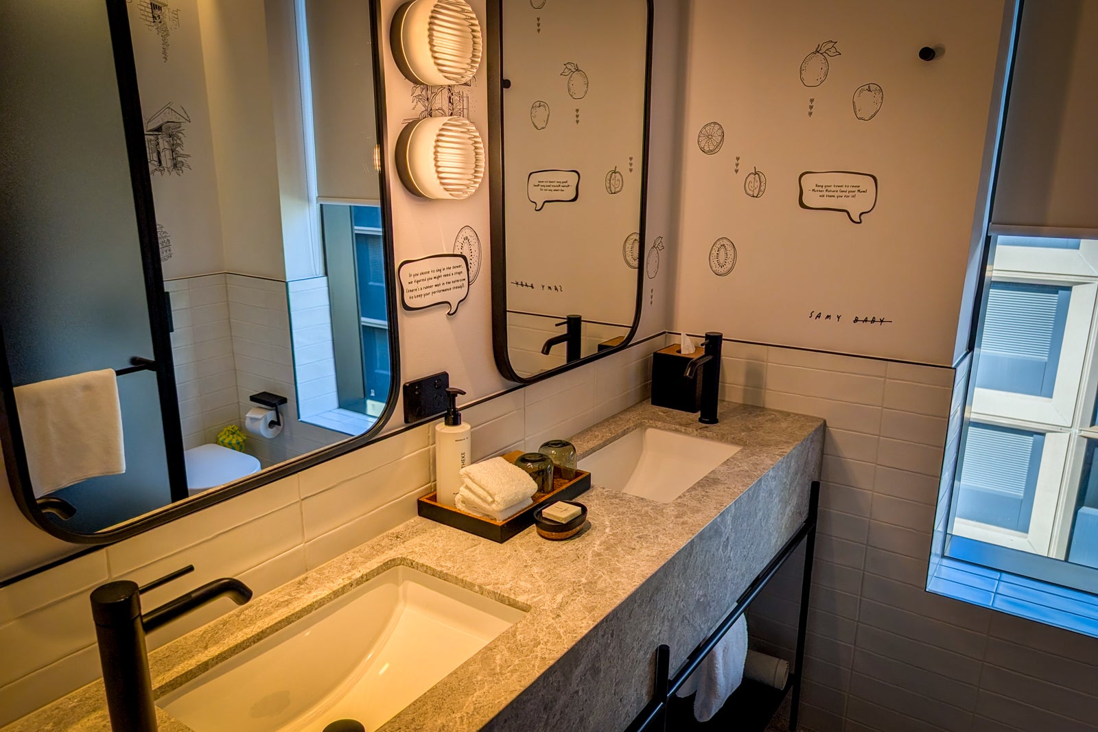 King premium room bathroom at Caption by Hyatt Central Sydney
