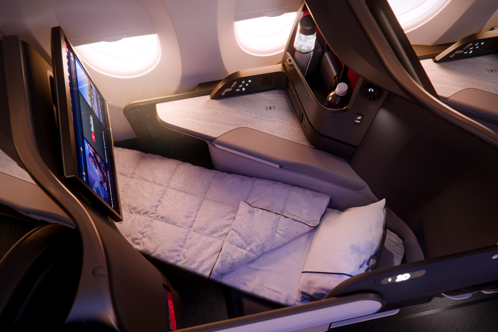 New Plane Layout Delta unveils new suite design, posh plane; plans upgrade for old ...
